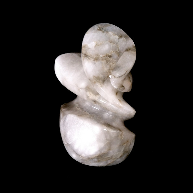 White Alabaster Stone Carving Jessica Dunagan